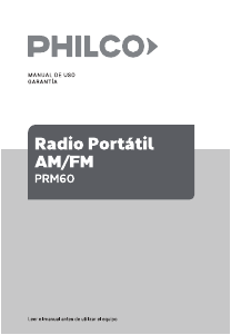 Manual de uso Philco PRM60 Radio