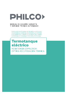 Manual de uso Philco PHTE100X2 Calentador de agua