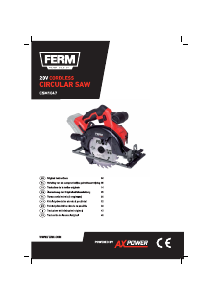 Manual de uso FERM CSM1047 Sierra circular