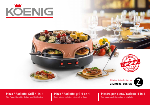 Manuale Koenig B02236 Raclette grill