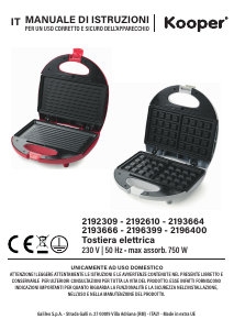 Manuale Kooper 2193666 Grill a contatto