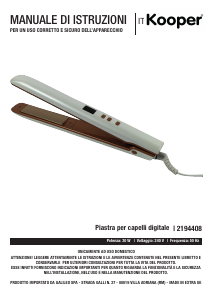 Manuale Kooper 2194408 Piastra per capelli