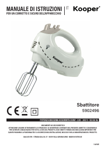 Manuale Kooper 5902496 Sbattitore