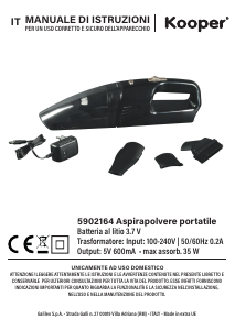 Manuale Kooper 5902164 Aspirapolvere a mano