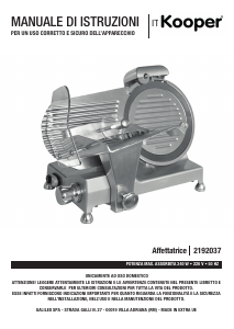 Manual Kooper 2192037 Slicing Machine