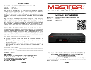 Manual de uso Master MV-TDTPLUS Receptor digital