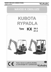 Manuál Kubota KX36-3 Bagr