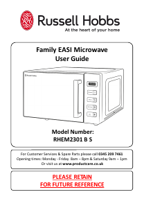 Manual Russell Hobbs RHEM2301B Microwave