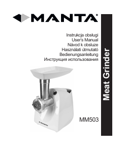 Handleiding Manta MM503 Vleesmolen