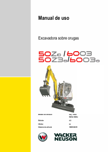 Manual de uso Wacker Neuson 6003e Excavadora