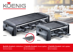 Mode d’emploi Koenig B02222 Gril raclette