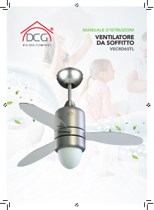 Manuale DCG VECRD65TL Ventilatore da soffitto