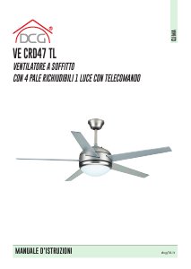 Manuale DCG VECRD47TL Ventilatore da soffitto