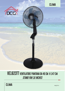 Manual DCG VE1623TT Fan