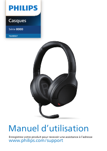 Mode d’emploi Philips TAH8507BK Casque