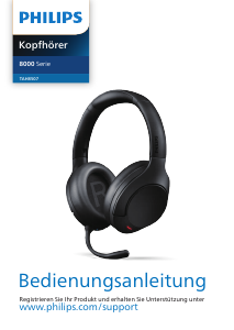 Bedienungsanleitung Philips TAH8507BK Kopfhörer