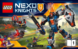 Käyttöohje Lego set 70326 Nexo Knights Musta ritari-robotti