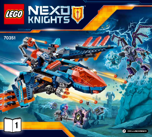 Brugsanvisning Lego set 70351 Nexo Knights Clays falkekampblaster