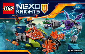 Manual Lego set 70358 Nexo Knights Destruidor de pedras de Aaron