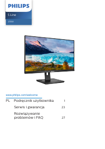 Instrukcja Philips 272S1MH S Line Monitor LED