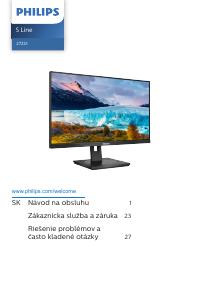 Návod Philips 272S1MH S Line LED monitor