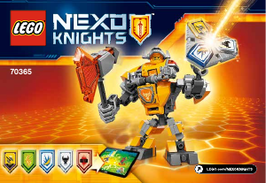 Manual Lego set 70365 Nexo Knights Fato de combate de Axl