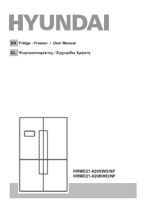 Handleiding Hyundai HRMD21-620BWD/NF Koel-vries combinatie