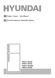 Manual Hyundai HRD21-2630BZ Fridge-Freezer