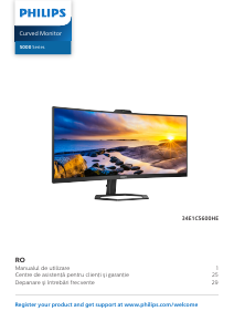 Manual Philips 34E1C5600HE Monitor LED