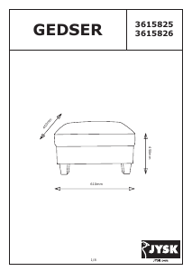 Manual JYSK Gedser Footstool