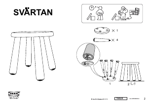 Εγχειρίδιο IKEA SVARTAN Σκαμπό