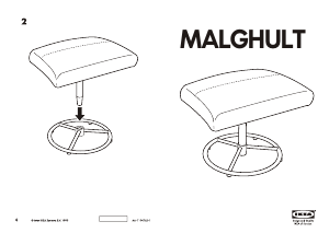 Manual IKEA MALGHULT Taburet picioare