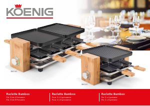 Bedienungsanleitung Koenig B02167 Raclette-grill