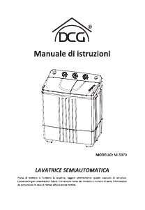 Manuale DCG ML5970 Lavatrice