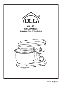Manuale DCG KM1401 Impastatrice planetaria
