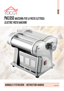 Manuale DCG PM1650 Macchina per pasta
