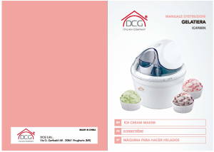 Manuale DCG IC4988N Macchina del gelato