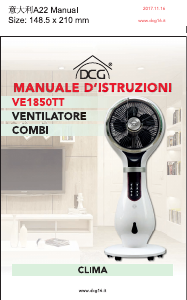 Manuale DCG VE1850 Ventilatore