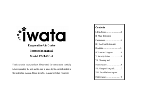 Manual Iwata CM14EC-A Fan