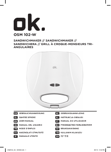 Kullanım kılavuzu OK OSM 102-W Izgara tost makinesi