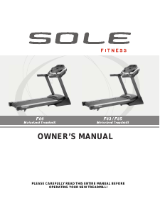 Handleiding Sole Fitness F80 Loopband