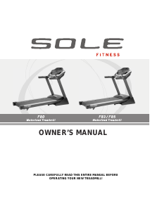 Handleiding Sole Fitness F83 Loopband