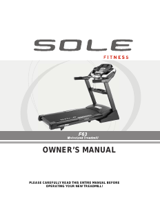 Handleiding Sole Fitness F63 Loopband