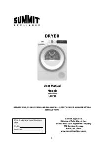 Manual Summit LDHP24 Dryer