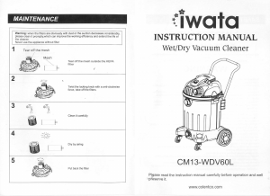 Manual Iwata CM-13WDV60L Vacuum Cleaner