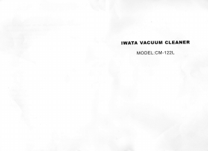 Manual Iwata CM-122L Vacuum Cleaner