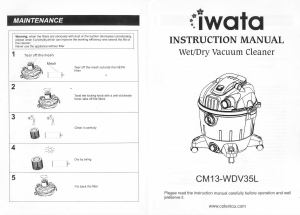 Handleiding Iwata CM13-WDV35L Stofzuiger