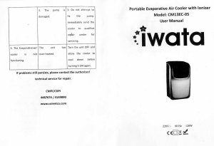 Manual Iwata CM13EC-05 Fan