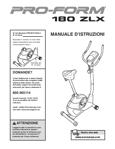 Manuale Pro-Form 180 ZLX Cyclette