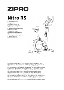 Instrukcja Zipro Nitro RS Rower treningowy